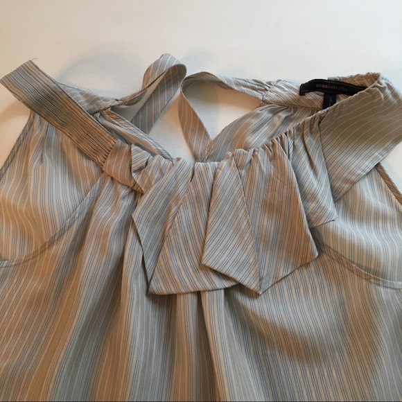 BCBG Sleeveless Blouse Gray Yellow Sz XS - Picture 5 of 8